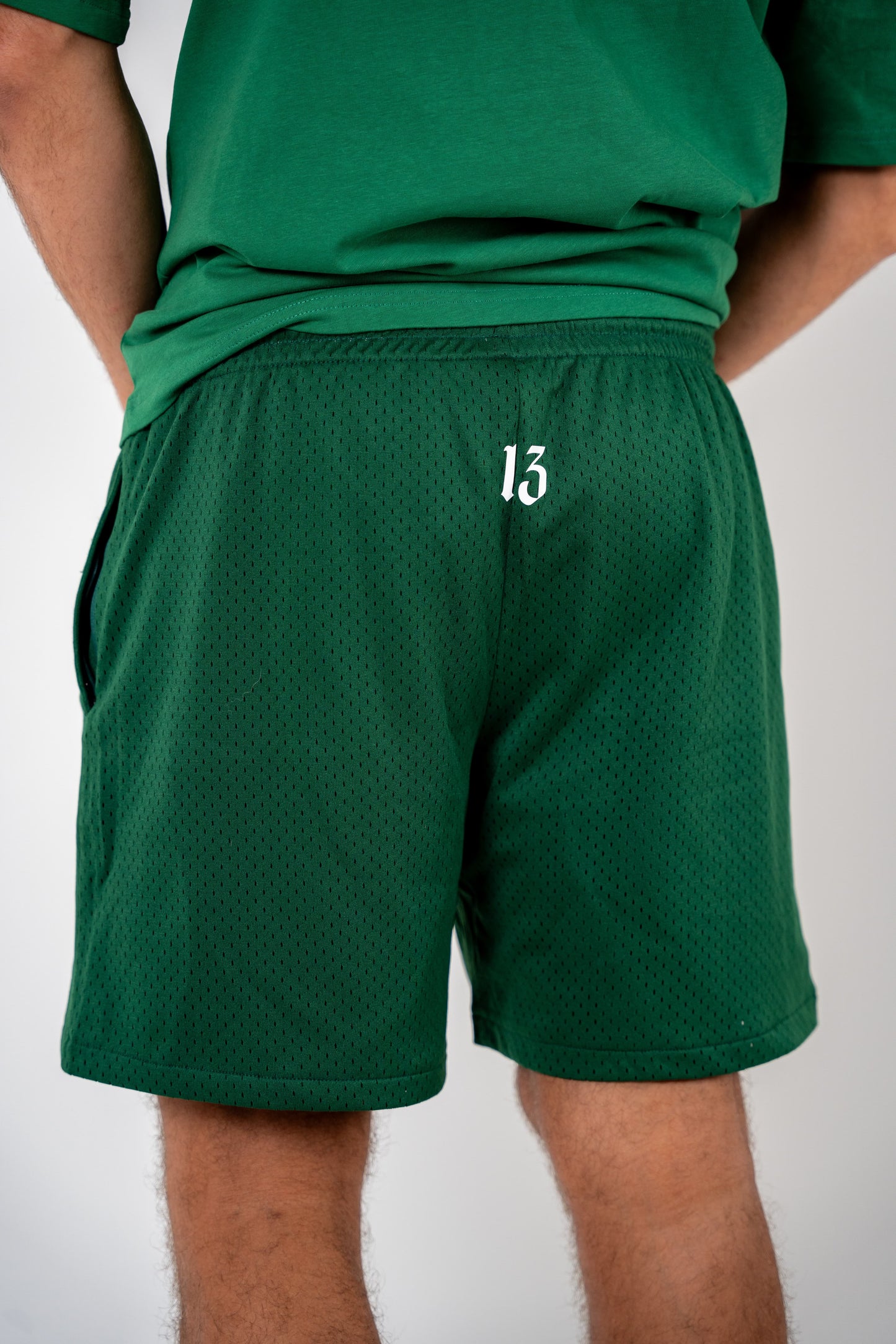 mesh shorts - Racing green