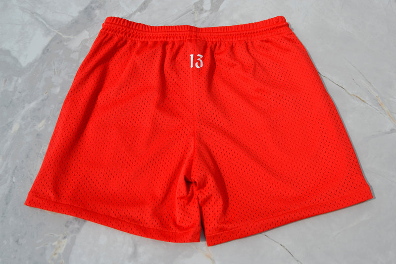 mesh shorts-Devil red