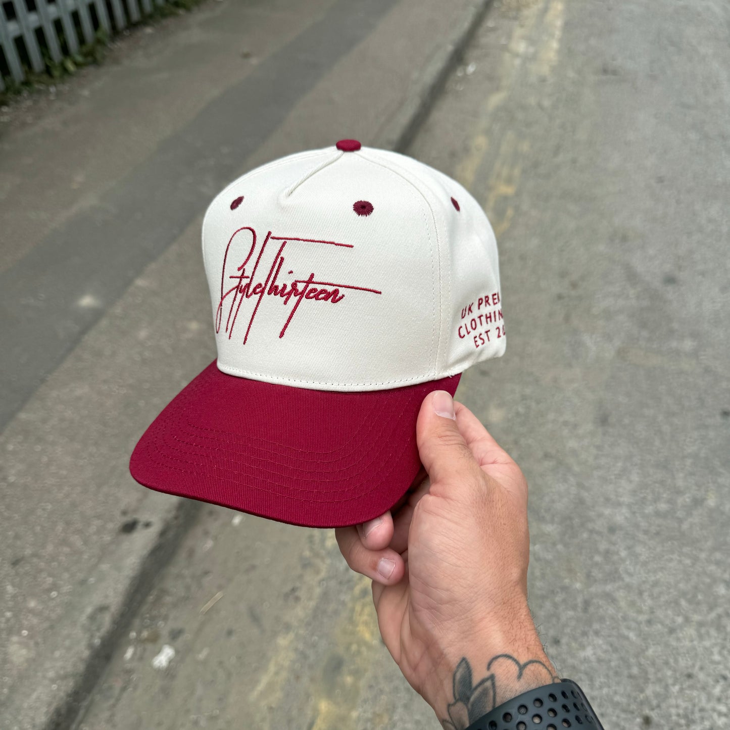 T-Shirt & Cap Bundle - Red Wine